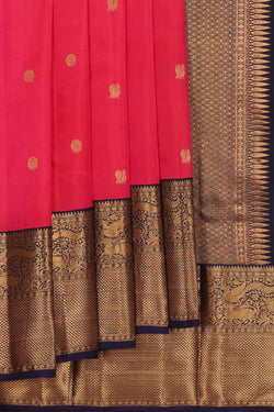 Collection of Arani-Silk Fuchsia-Pink Saree in a gallery layout