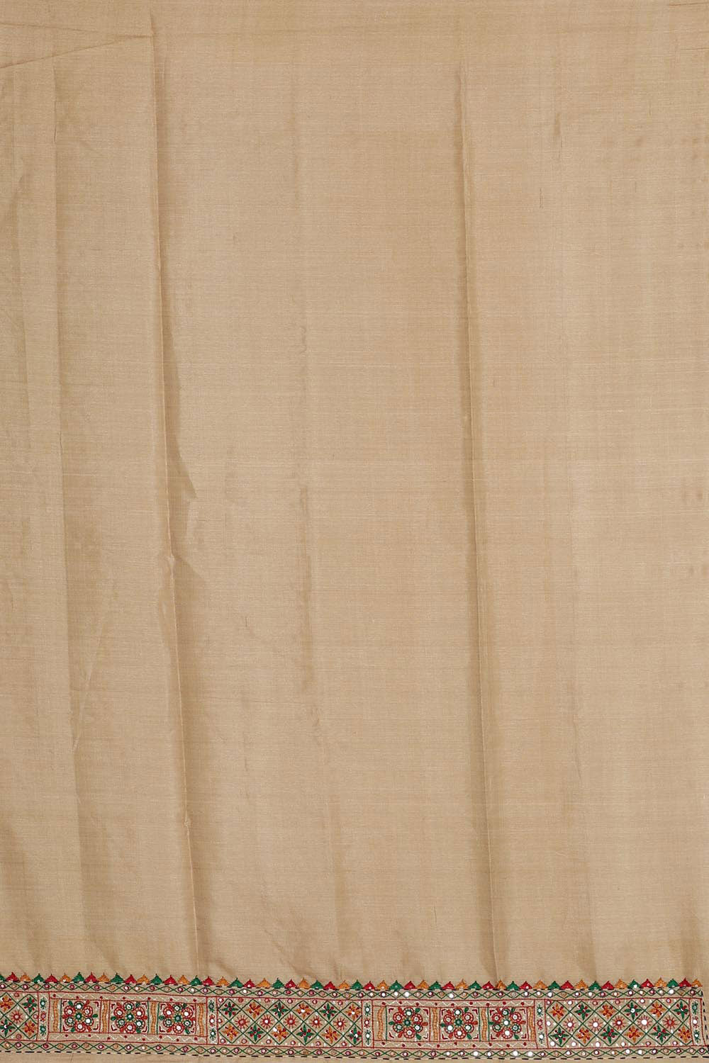 Image of Tussar-Silk Teal-Green Saree