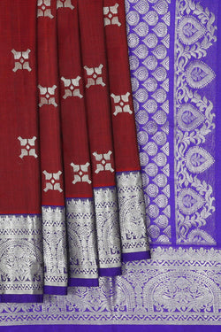 Collection of Venkatagiri-Silk Maroon Saree in a gallery layout