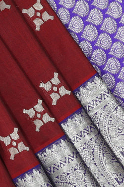 Collection of Venkatagiri-Silk Maroon Saree in a gallery layout