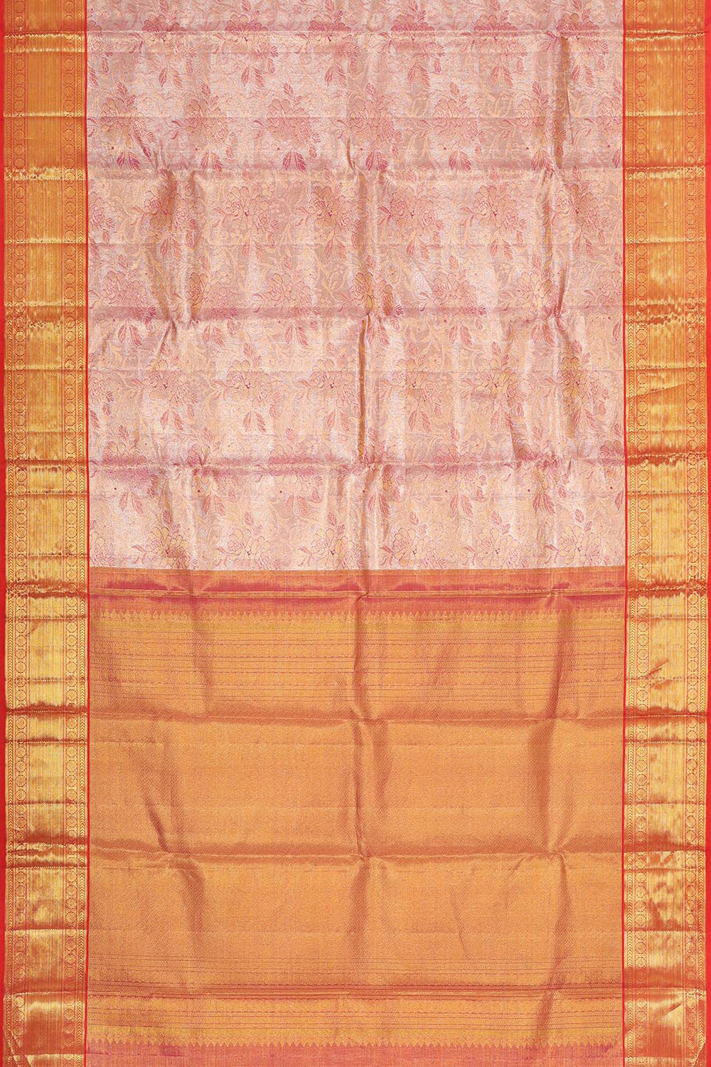 Collection of Kanchipattu Tissue Brocade Pink Saree in a gallery layout