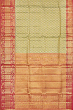 Collection of Kanchipattu An Ethereal Green Saree in a gallery layout