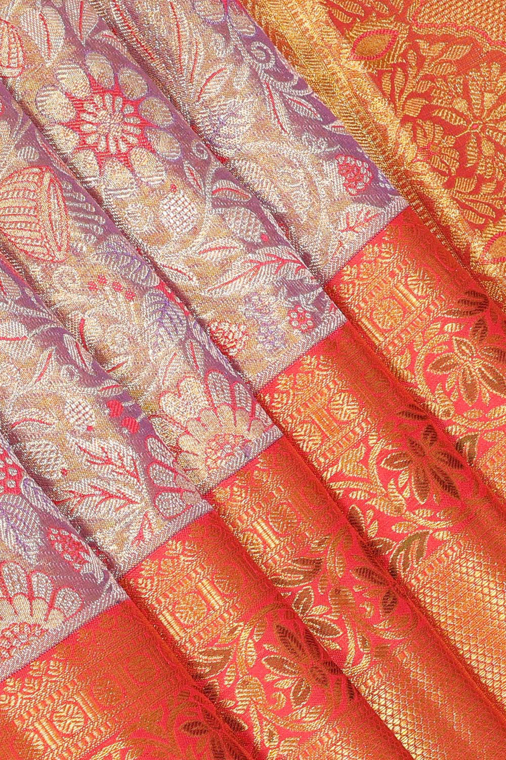 Image of Kanchipattu Lavender-Pink Saree