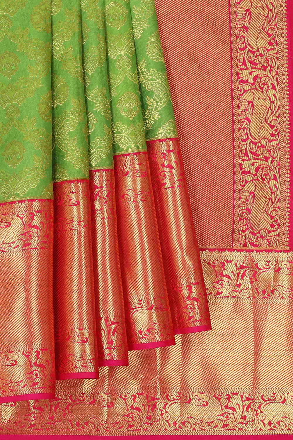 Kanchipattu Green Saree