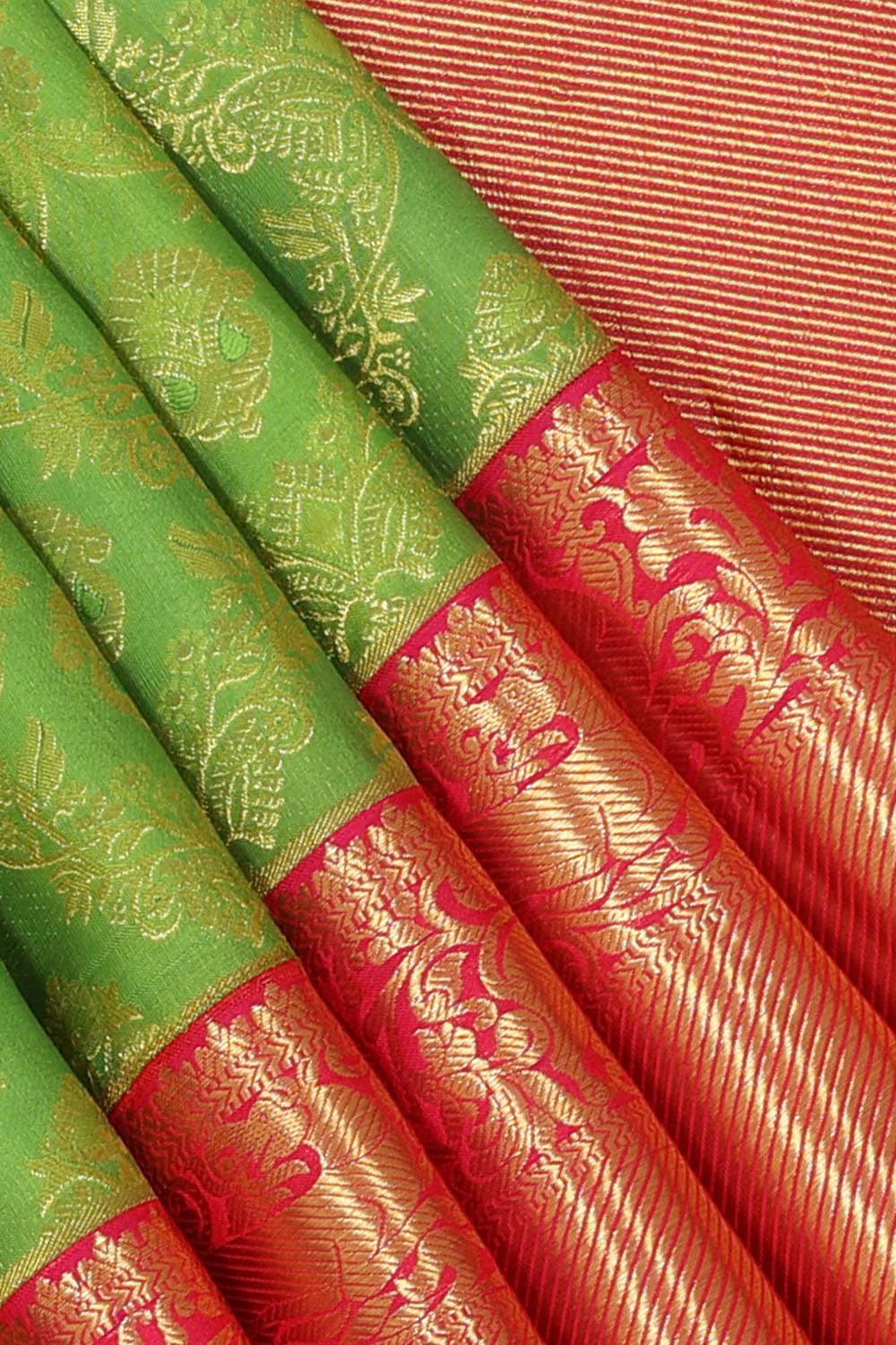 Kanchipattu Green Saree