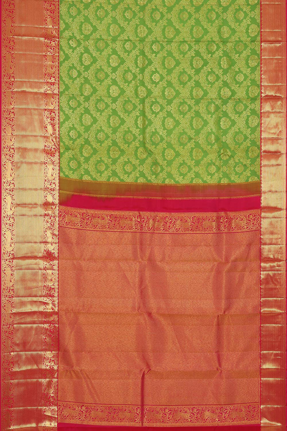 Kanchipattu Green Saree