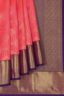 Image of Kanchipattu Fuchsia-Pink Saree