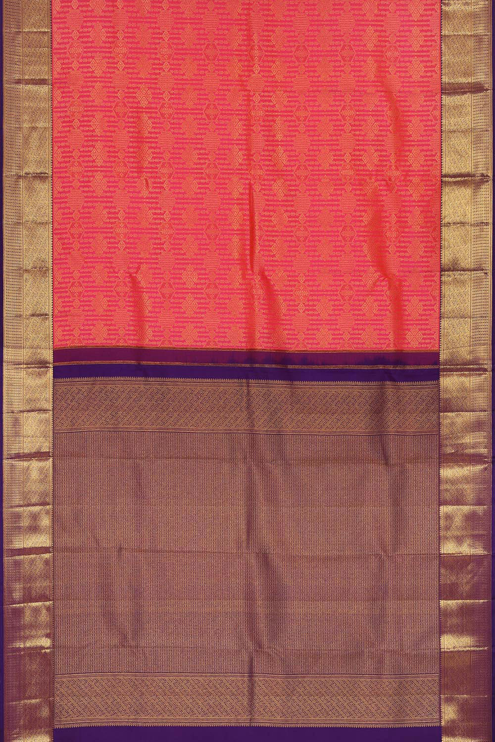 Kanchipattu Fuchsia-Pink Saree