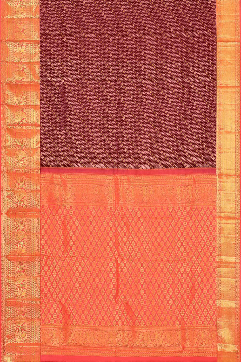 Collection of Kanchipattu Violet Saree in a gallery layout