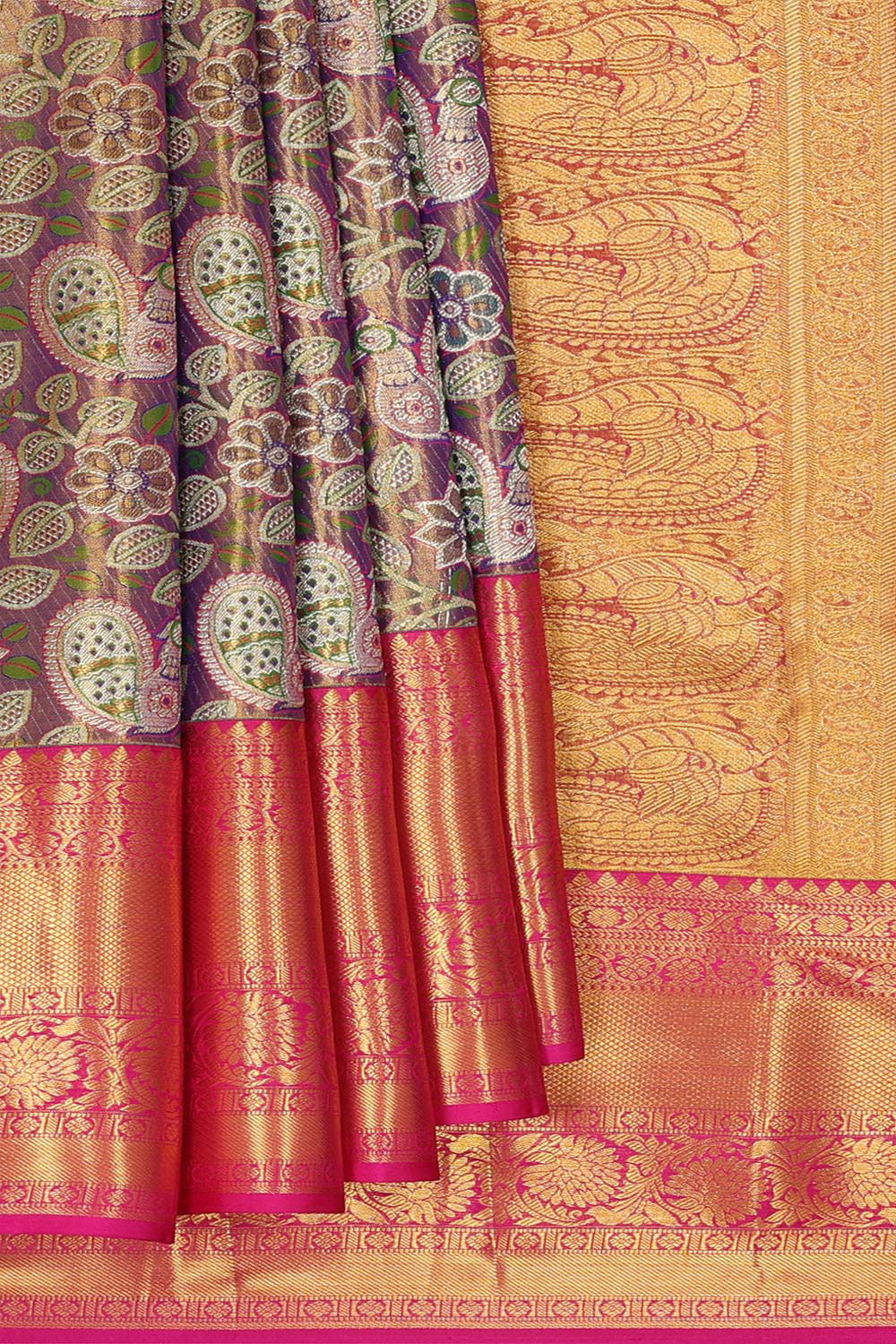 Collection of Kanchipattu An Ethereal Lavender Saree in a gallery layout