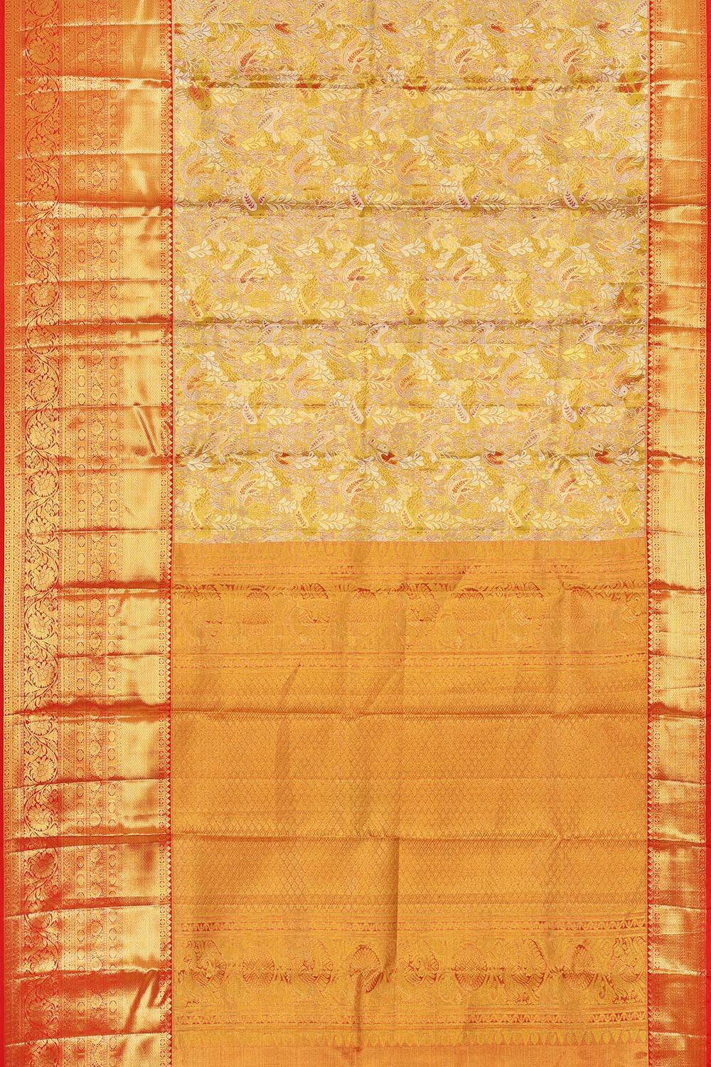 Kanchipattu Gold/Yellow Saree