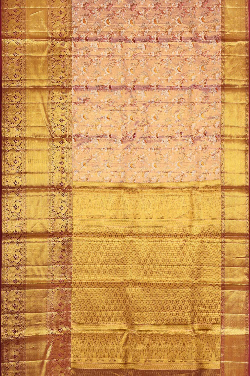 Image of Kanchipattu Tissue Brocade Pink Saree