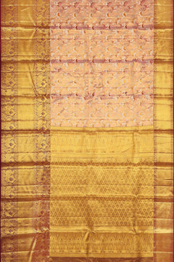 Collection of Kanchipattu Tissue Brocade Pink Saree in a gallery layout