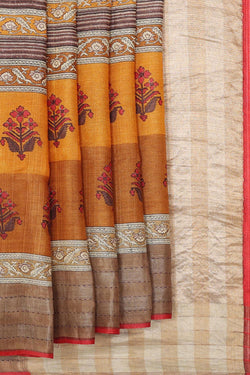 Collection of Tussar Floral Printed Saree in a gallery layout