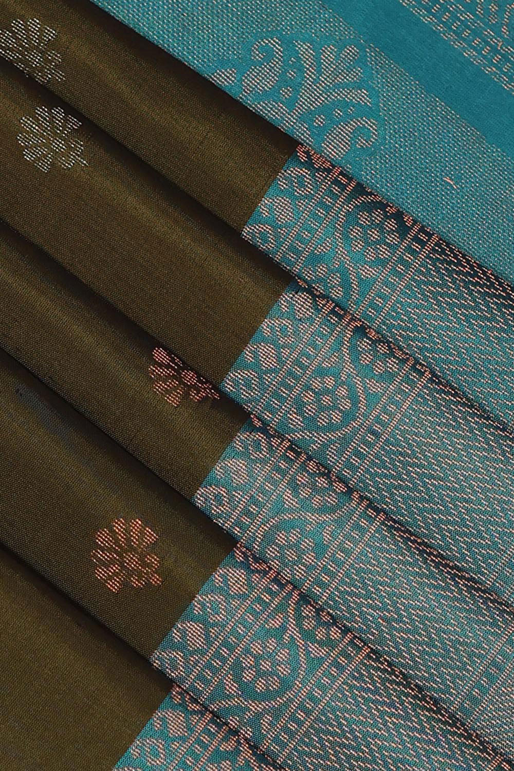 Collection of Simple Yet Elegant Moss-Green Saree in a gallery layout