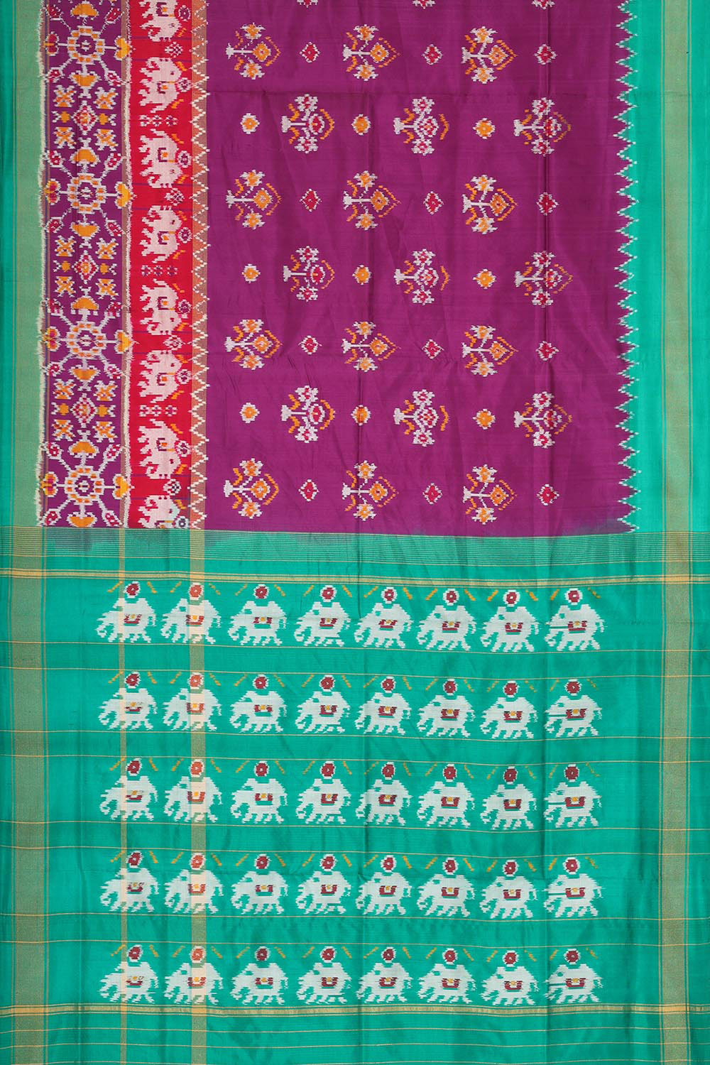 Collection of Pochampally-Silk Violet Saree in a gallery layout