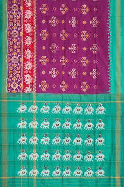 Collection of Pochampally-Silk Violet Saree in a gallery layout