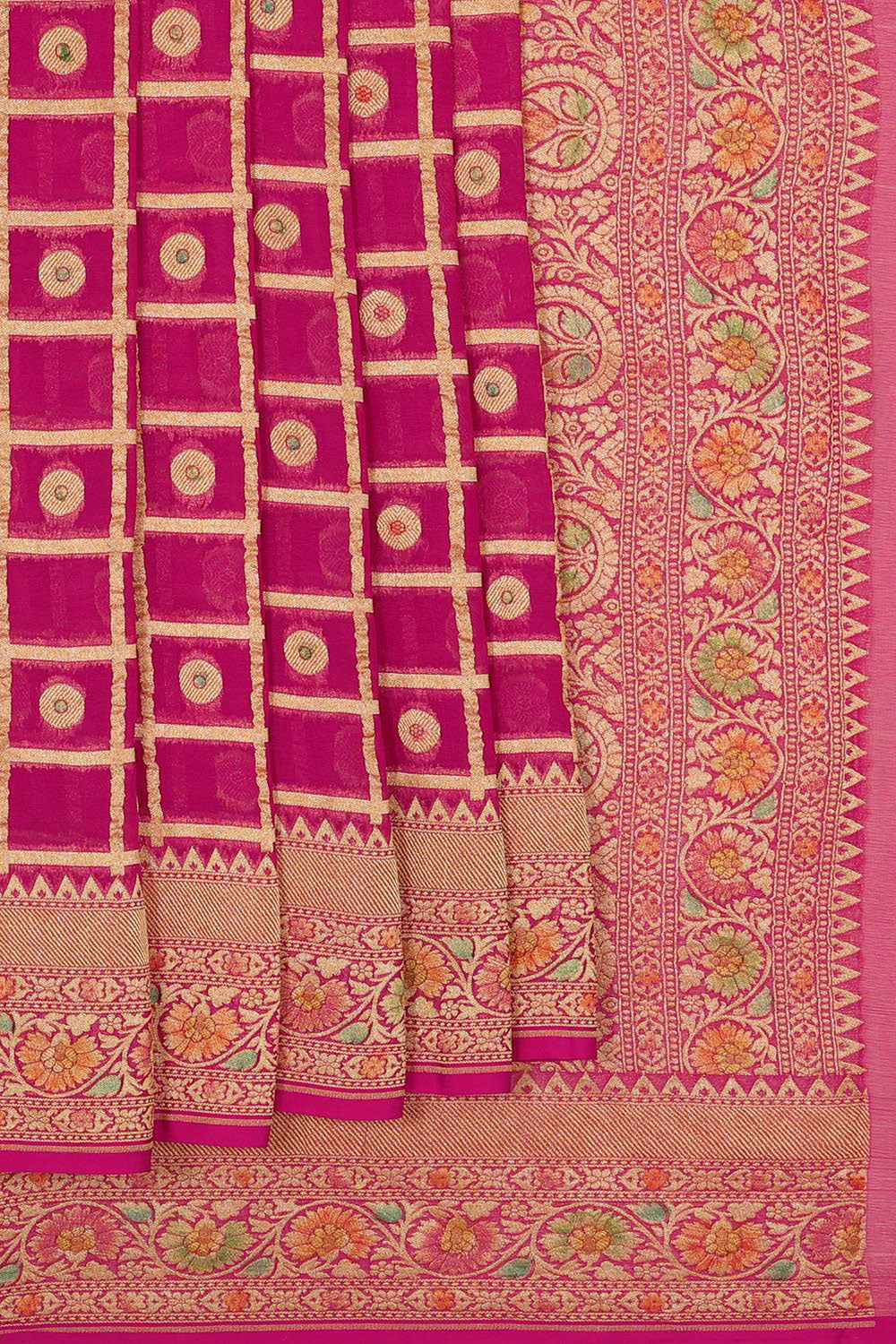 Collection of Banarasi Georgette Pink Saree in a gallery layout