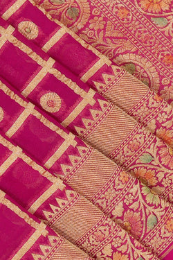 Collection of Banarasi Georgette Pink Saree in a gallery layout