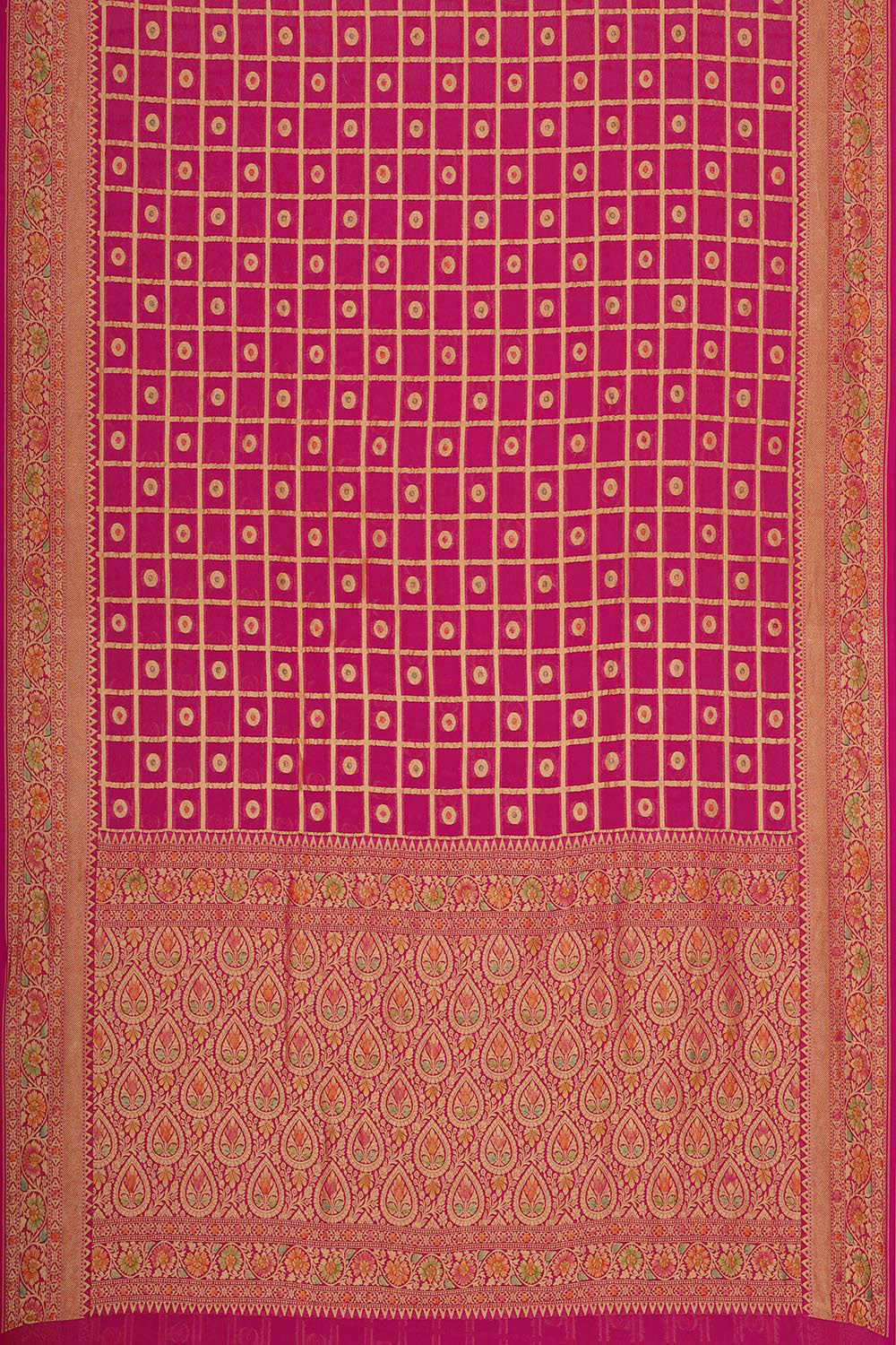 Collection of Banarasi Georgette Pink Saree in a gallery layout