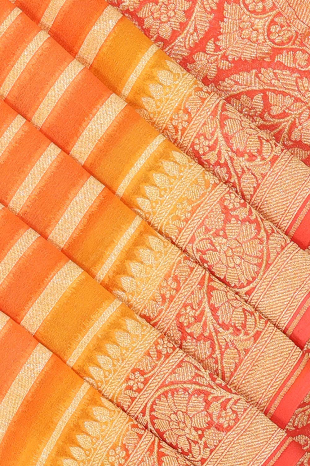 Collection of Banarasi Georgette Silver-Stripe Saree in a gallery layout