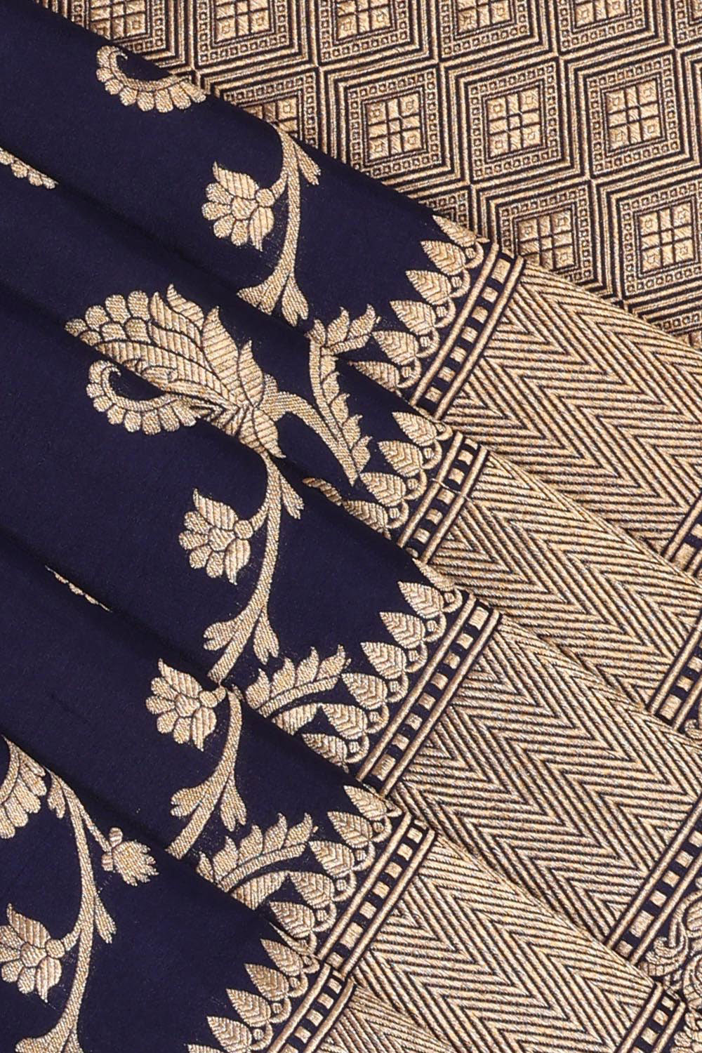 Banarasi Silk Navy Blue Saree