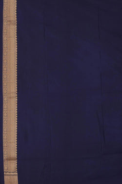 Image of Banarasi Silk Navy Blue Saree