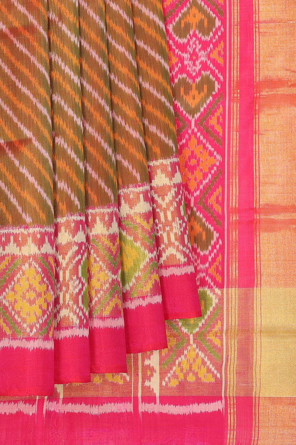 Collection of Rajkot Patola Heena-Green Saree in a gallery layout