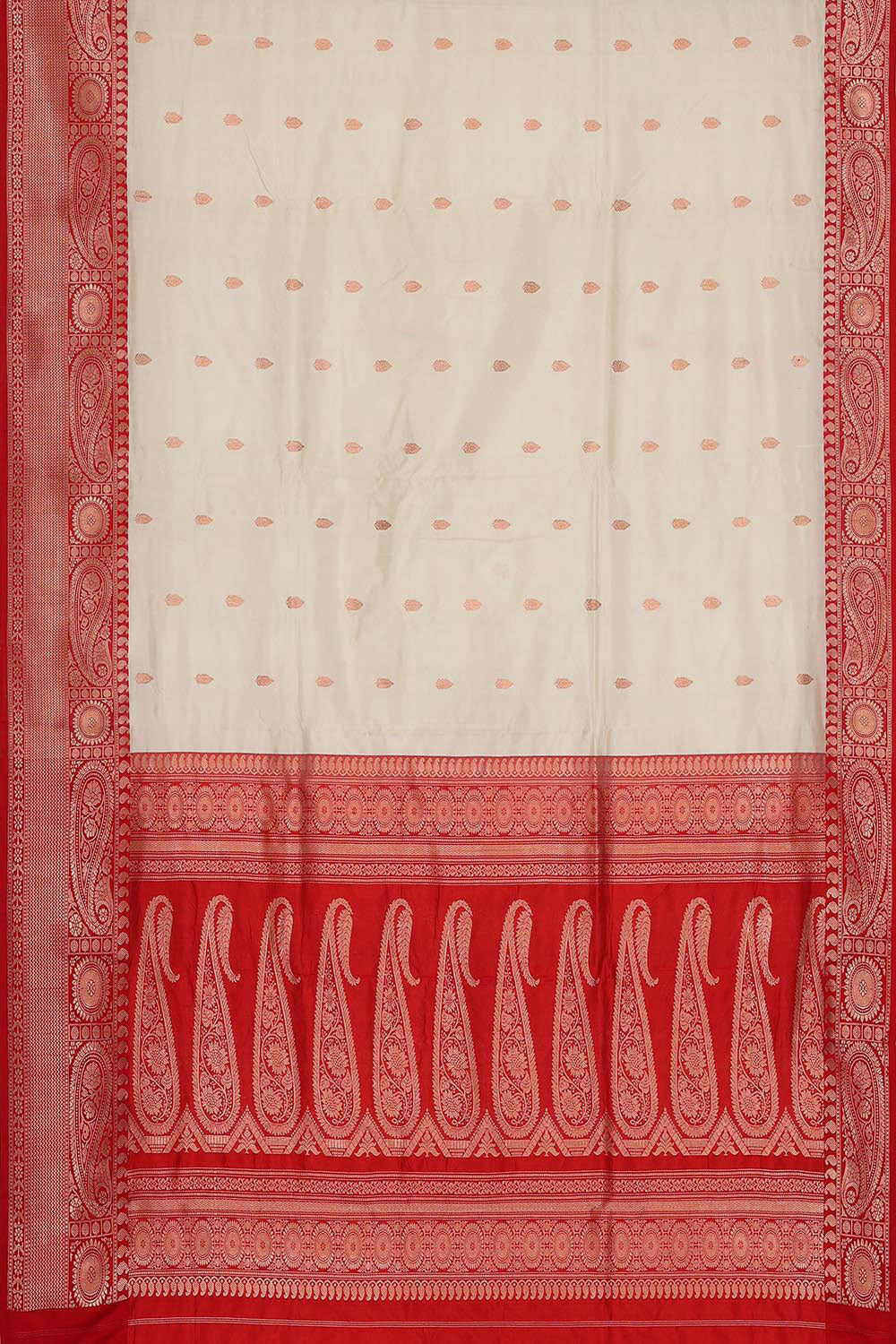 Collection of Banarasi Silk Off-White Saree in a gallery layout