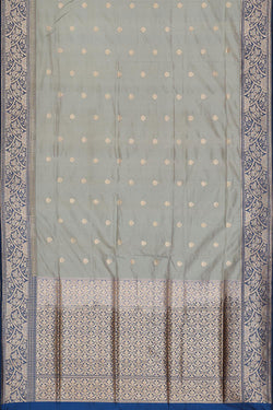 Image of Banarasi Silk Silver-Grey Saree