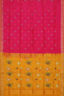 Collection of Uppada Silk Pink Saree in a gallery layout