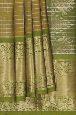 Collection of Gorgeous Silk Green Saree in a gallery layout