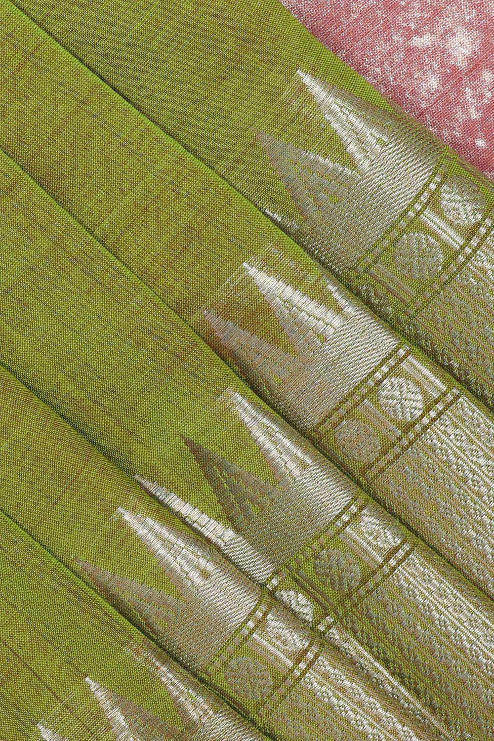 Mangalgiri Green Saree