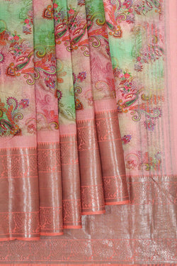 Collection of Mangalgiri Pichwai Printed Saree in a gallery layout