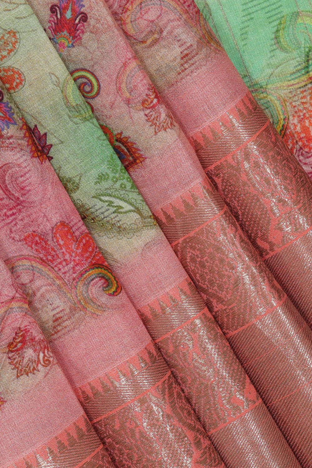 Collection of Mangalgiri Pichwai Printed Saree in a gallery layout