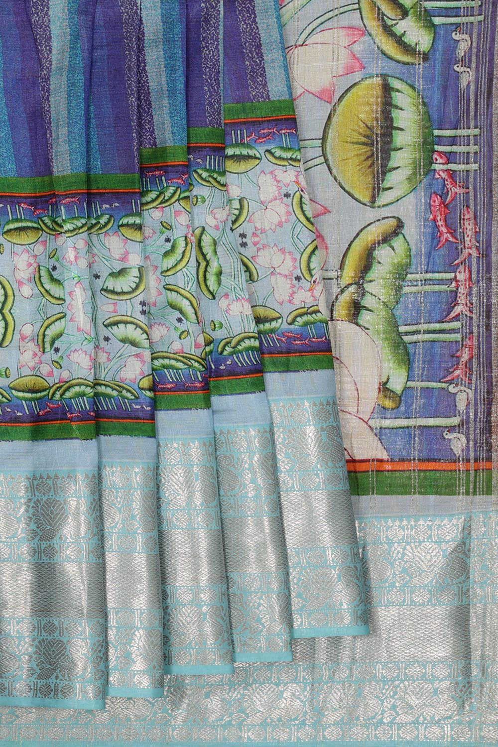 Collection of Mangalgiri Pichwai Printed Saree in a gallery layout