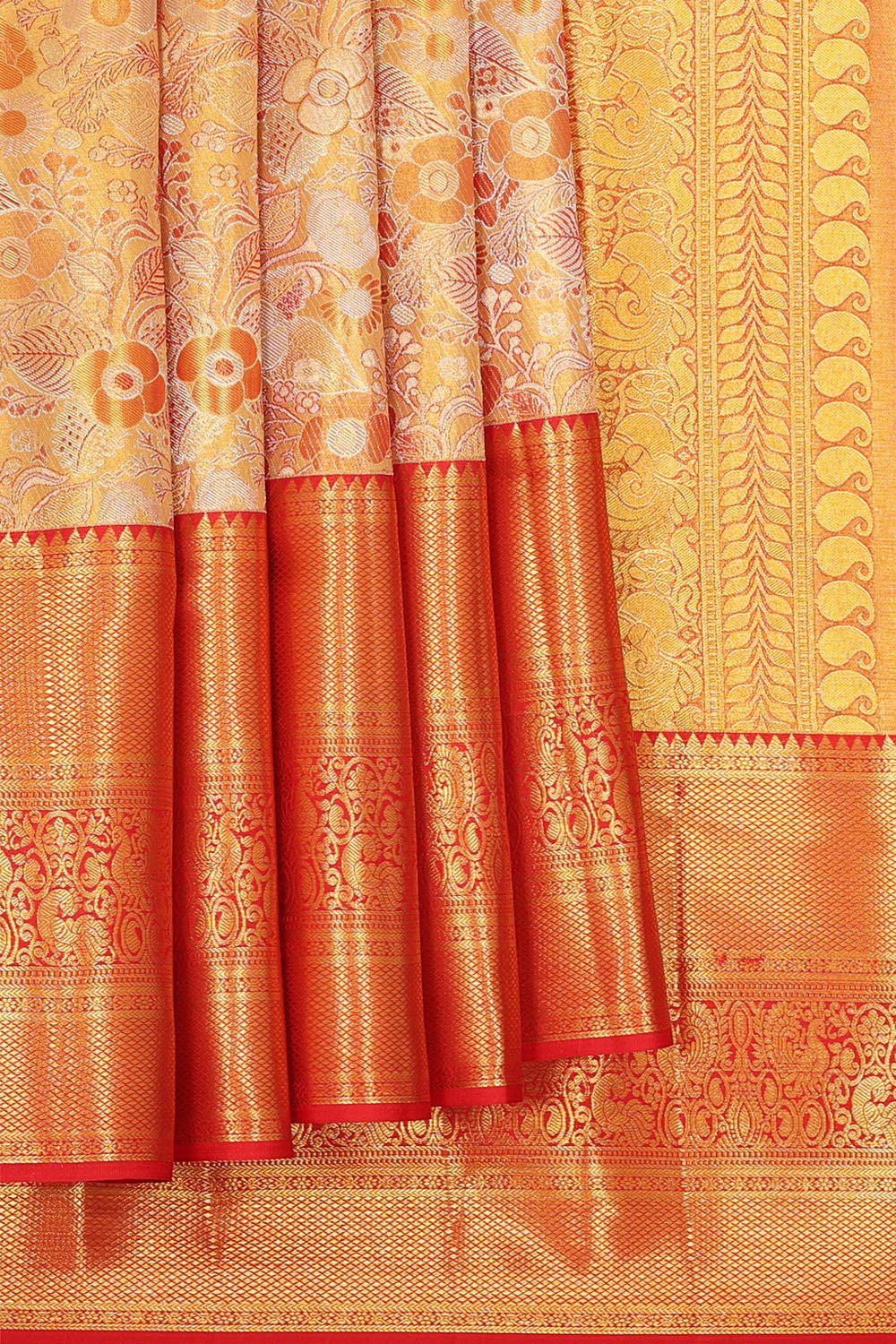 Kanchipattu Brocade Gold Saree