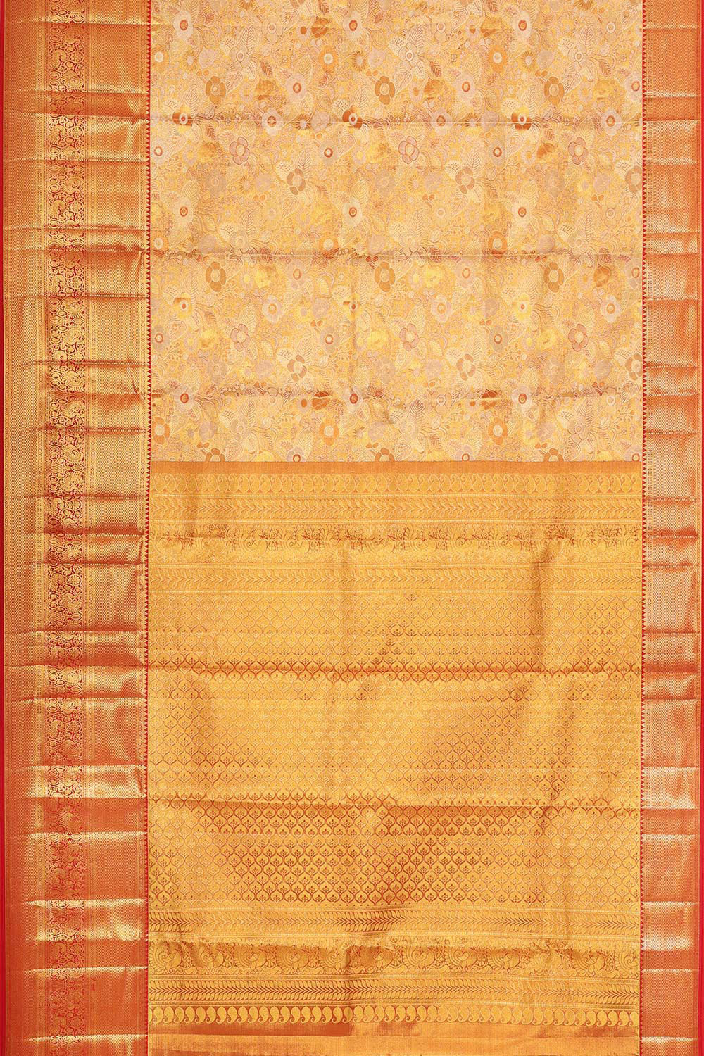 Kanchipattu Brocade Gold Saree