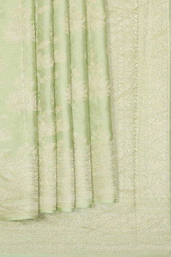 Collection of A Very Pretty Mint Green Saree in a gallery layout