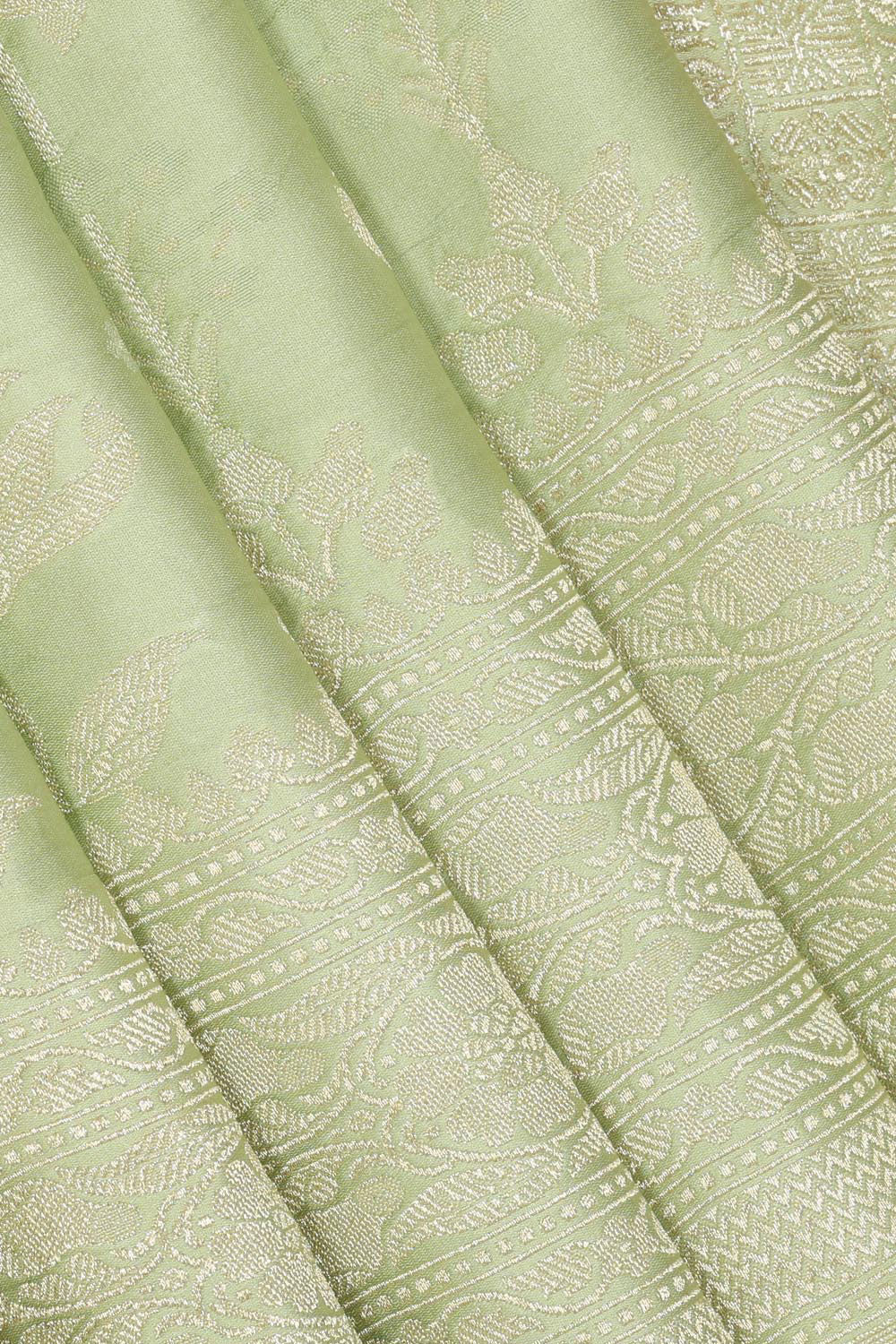 Collection of A Very Pretty Mint Green Saree in a gallery layout