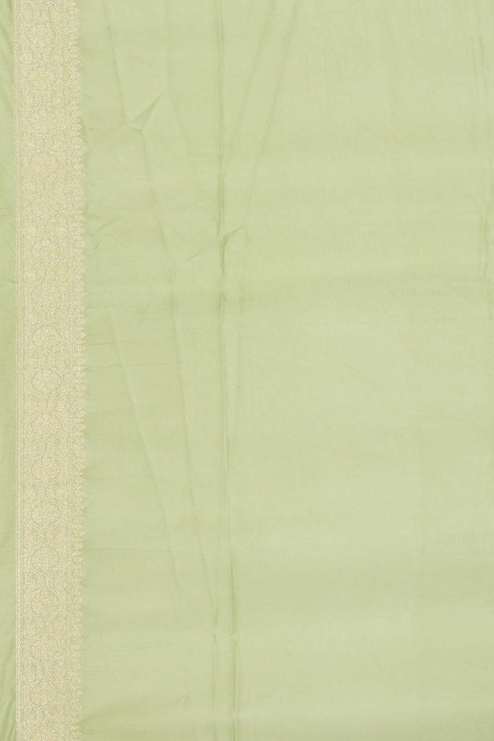 Collection of A Very Pretty Mint Green Saree in a gallery layout