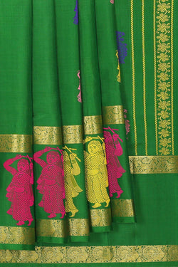 Collection of Simple Yet Elegant Green Saree in a gallery layout