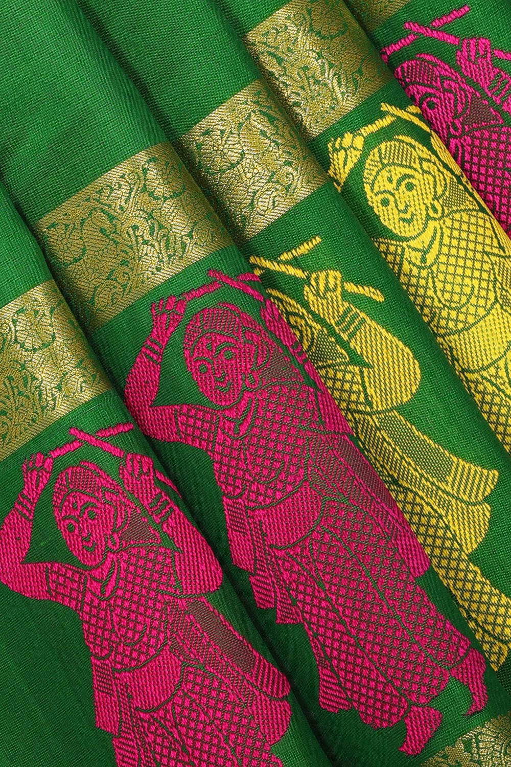 Collection of Simple Yet Elegant Green Saree in a gallery layout