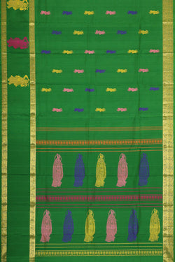 Collection of Simple Yet Elegant Green Saree in a gallery layout