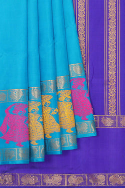 Collection of Simple Yet Elegant Blue Saree in a gallery layout