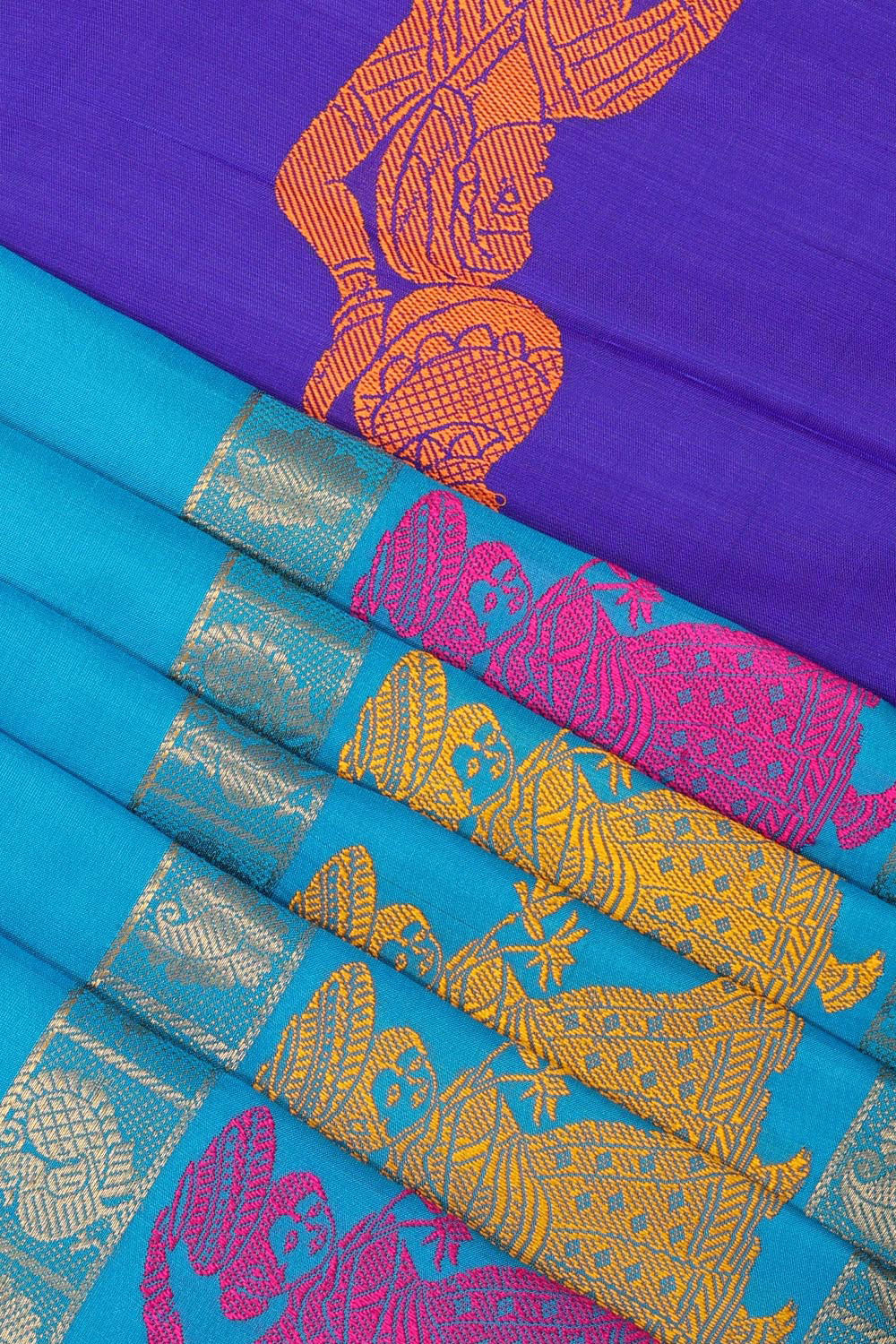 Image of Simple Yet Elegant Blue Saree