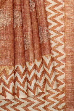 Collection of Simple Yet Elegant Brown Saree in a gallery layout