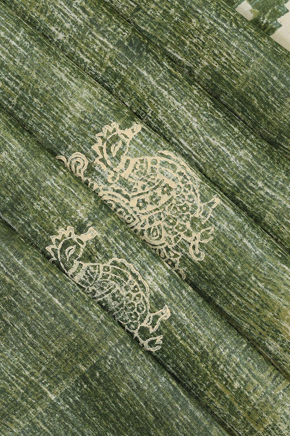 Image of Simple Yet Elegant Green Saree