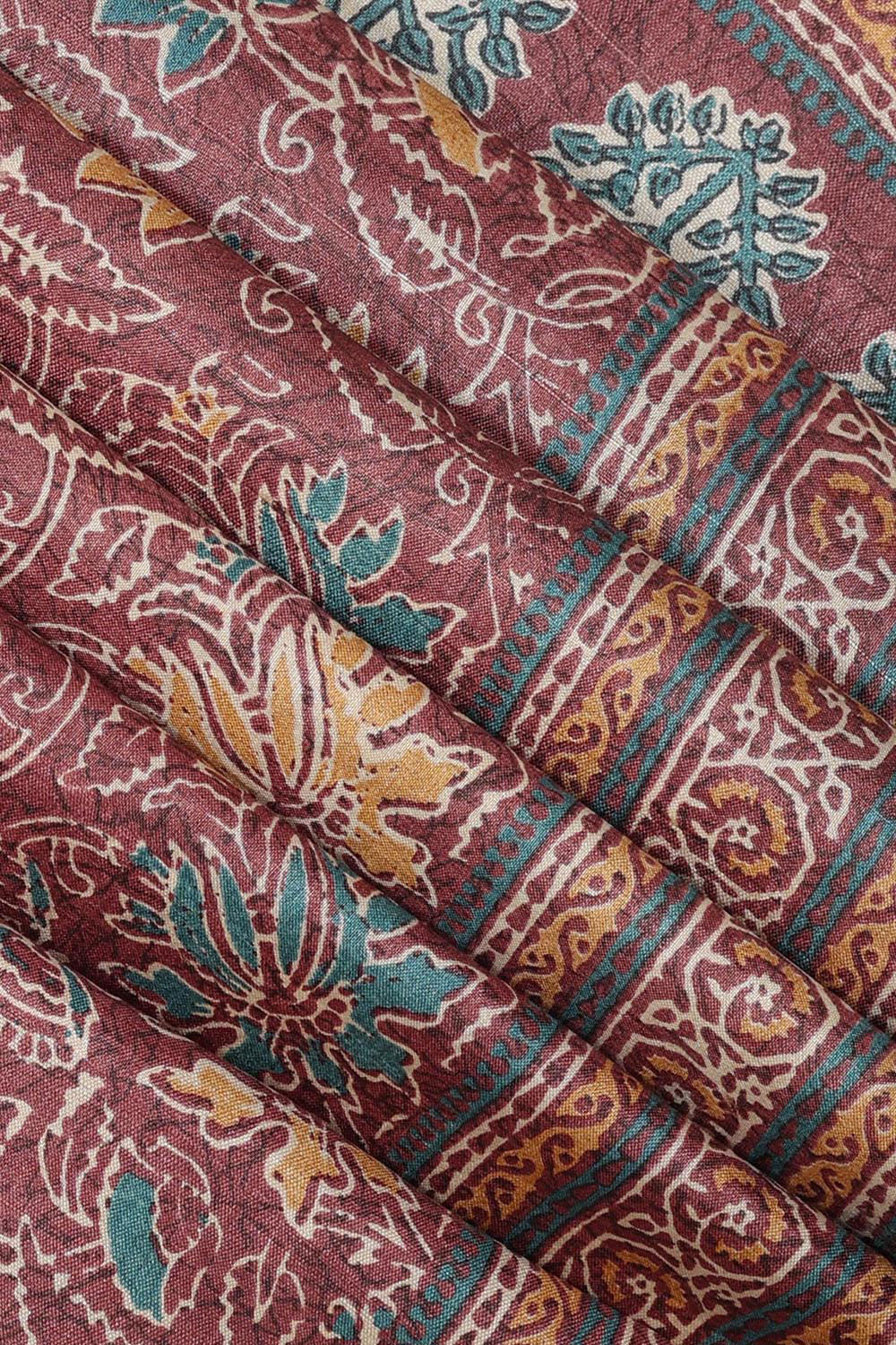 Collection of Tussar Silk Brown Saree in a gallery layout