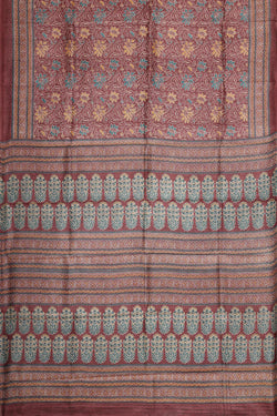 Collection of Tussar Silk Brown Saree in a gallery layout